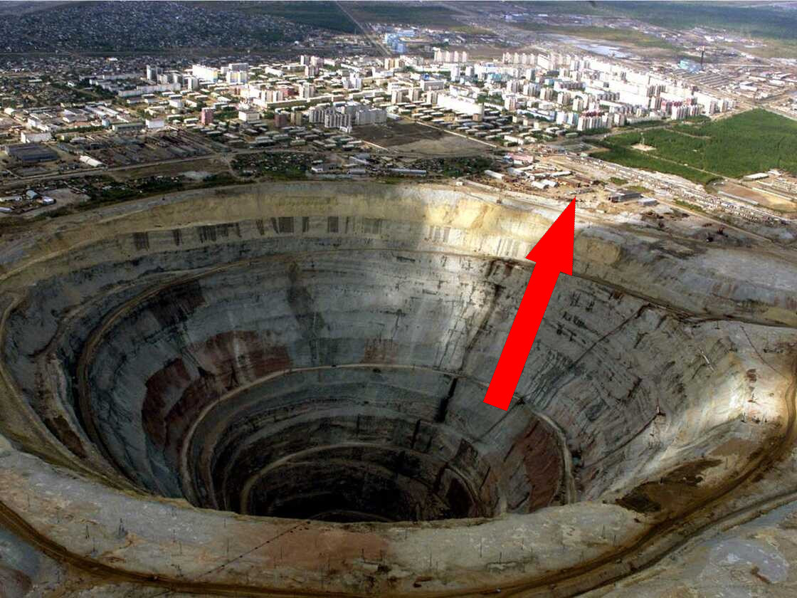 Алмазная шахта «Мир» – якутский гигант, поражающий воображение